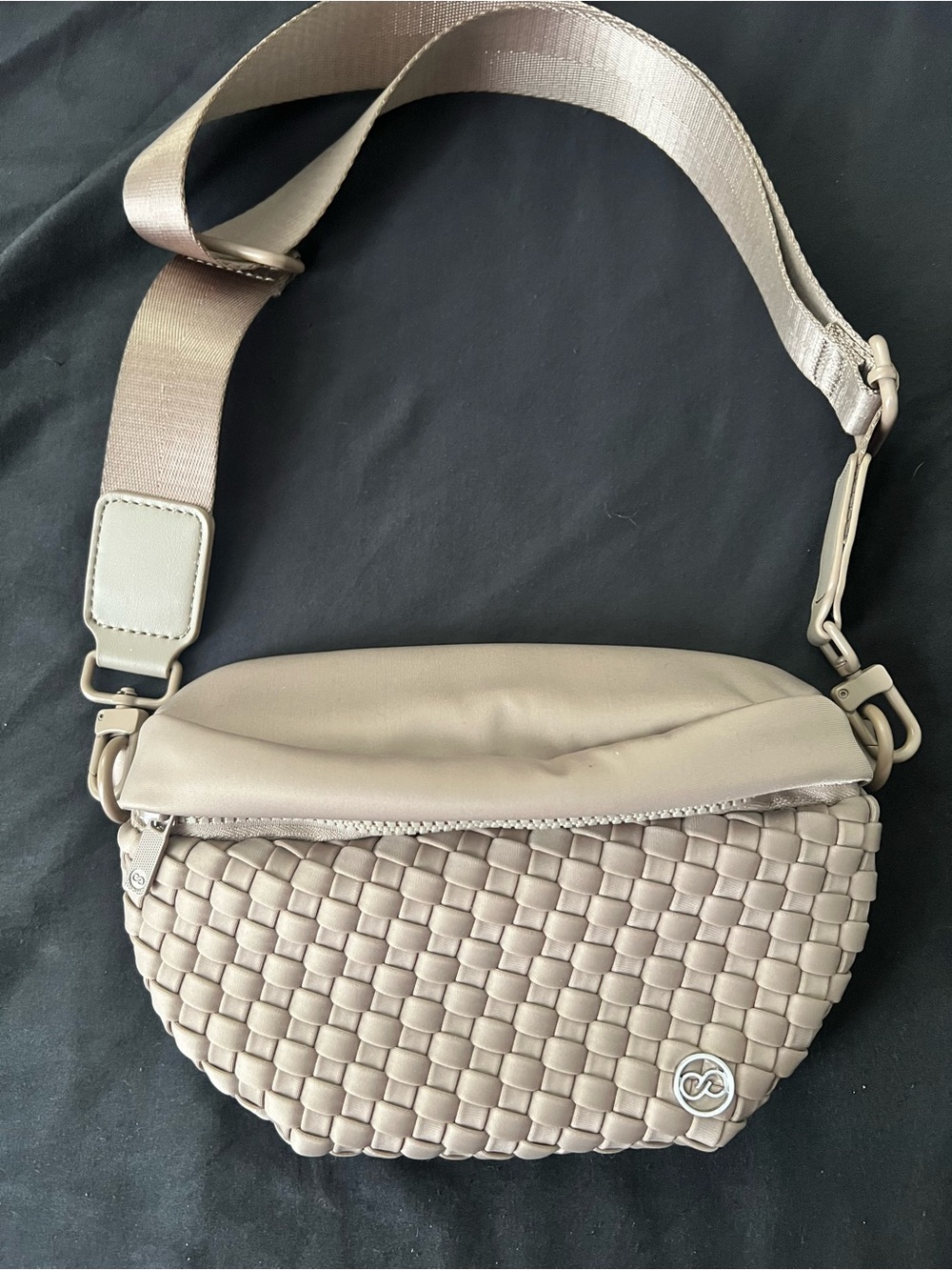 Woven Crossbody Bag in Taupe - Calia by Carrie underwood